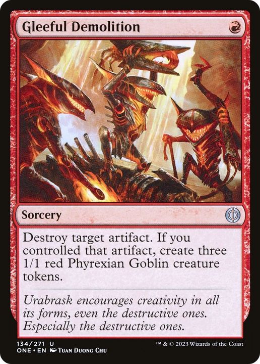 Gleeful Demolition in the group Magic the Gathering / Types / Colors / Red at Proxyprinters.com (59853)