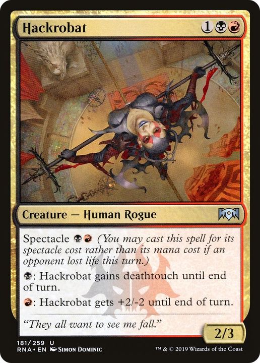 Hackrobat in the group Magic the Gathering / Types / Colors / Multicolors / B, R at Proxyprinters.com (59925)