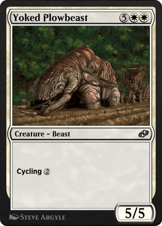 Yoked Plowbeast in the group Magic the Gathering / Types / Colors / White at Proxyprinters.com (59974)