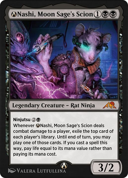 A-Nashi, Moon Sage's Scion in the group Magic the Gathering / Types / Colors / Black at Proxyprinters.com (60072)