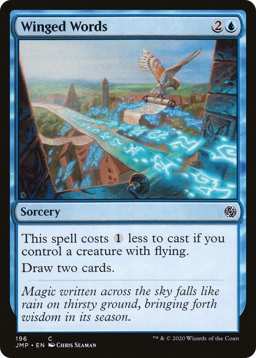 Winged Words in the group Magic the Gathering / Types / Colors / Blue at Proxyprinters.com (60110)