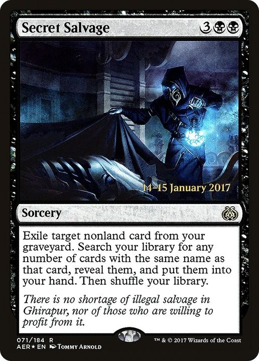 Secret Salvage in the group Magic the Gathering / Types / Colors / Black at Proxyprinters.com (60372)