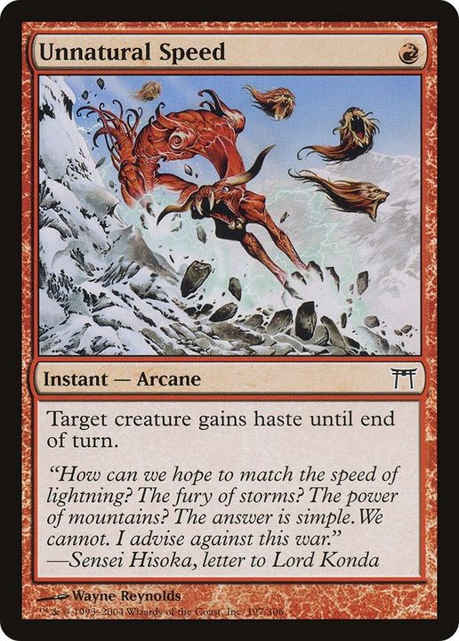 Unnatural Speed in the group Magic the Gathering / Types / Colors / Red at Proxyprinters.com (60413)