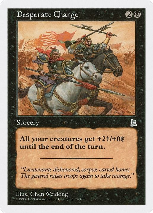 Desperate Charge in the group Magic the Gathering / Types / Colors / Black at Proxyprinters.com (60442)