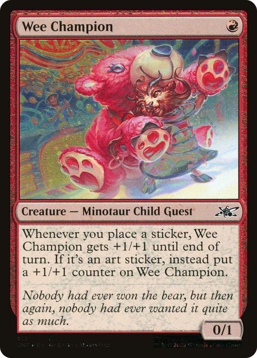 Wee Champion in the group Magic the Gathering / Sets / Unfinity Sticker Sheets at Proxyprinters.com (60543)