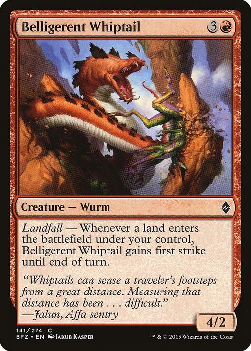 Belligerent Whiptail in the group Magic the Gathering / Types / Colors / Red at Proxyprinters.com (60572)