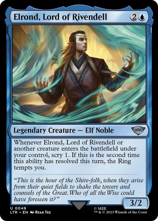 Elrond, Lord of Rivendell in the group Magic the Gathering / Types / Creatures / Elf at Proxyprinters.com (60740)