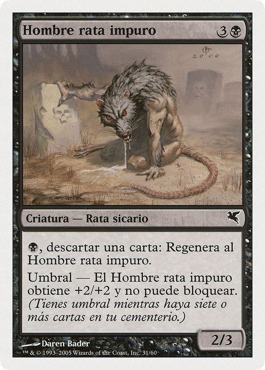 Dirty Wererat in the group Magic the Gathering / Types / Creatures / Human at Proxyprinters.com (60780)