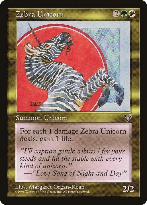 Zebra Unicorn in the group Magic the Gathering / Types / Colors / Multicolors / G, W at Proxyprinters.com (60813)