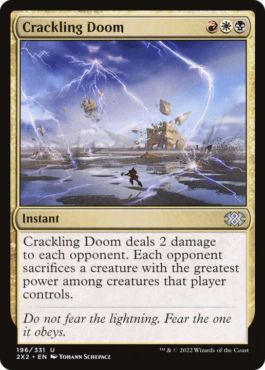 Crackling Doom in the group Magic the Gathering / Types / Colors / Multicolors / B, R, W at Proxyprinters.com (60830)