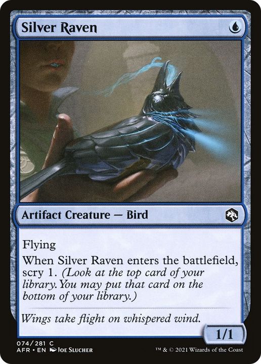 Silver Raven in the group Magic the Gathering / Sets / Adventures in the Forgotten Realms at Proxyprinters.com (60838)