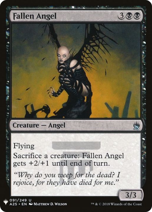 Fallen Angel in the group Magic the Gathering / Types / Colors / Black at Proxyprinters.com (60857)