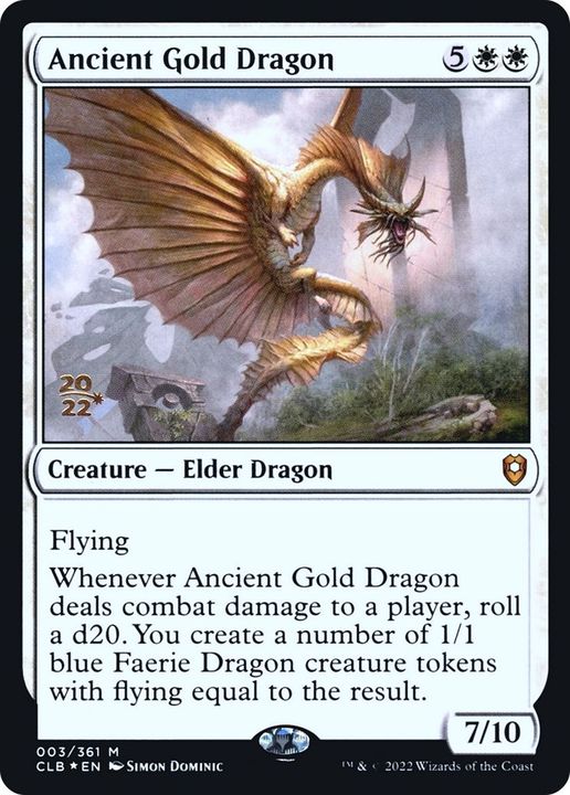 Ancient Gold Dragon in the group Magic the Gathering / Types / Colors / White at Proxyprinters.com (60864)