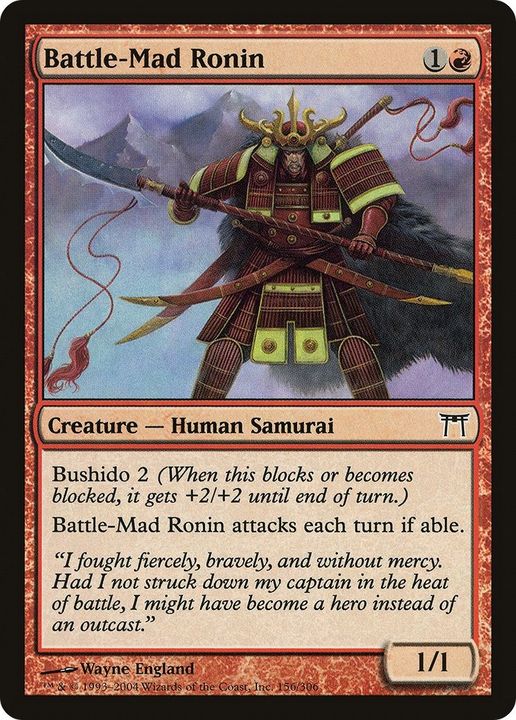 Battle-Mad Ronin in the group Magic the Gathering / Types / Creatures / Human at Proxyprinters.com (60985)