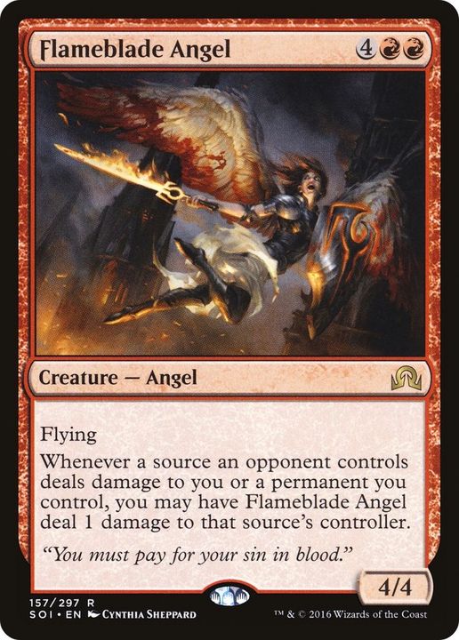 Flameblade Angel in the group Magic the Gathering / Types / Colors / Red at Proxyprinters.com (6111)