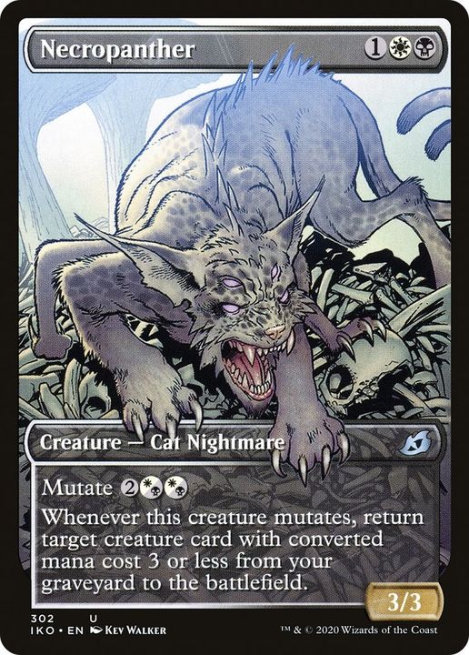 Necropanther in the group Magic the Gathering / Types / Colors / Multicolors / B, W at Proxyprinters.com (61194)