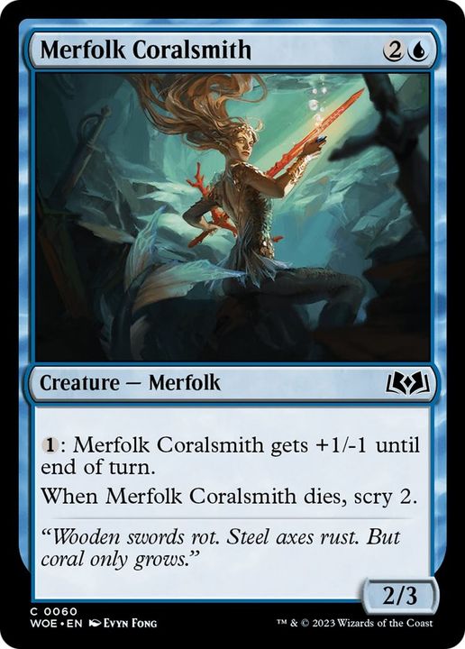 Merfolk Coralsmith in the group Magic the Gathering / Types / Colors / Blue at Proxyprinters.com (61399)