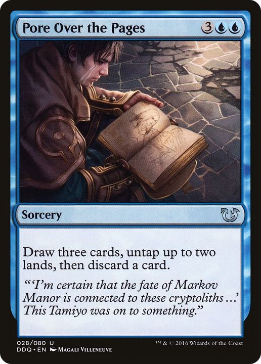 Pore Over the Pages in the group Magic the Gathering / Types / Colors / Blue at Proxyprinters.com (61405)