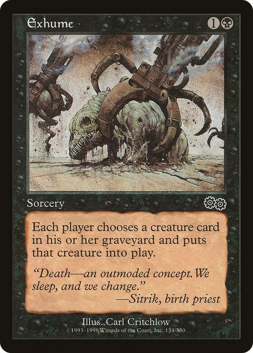 Exhume in the group Magic the Gathering / Types / Colors / Black at Proxyprinters.com (61610)