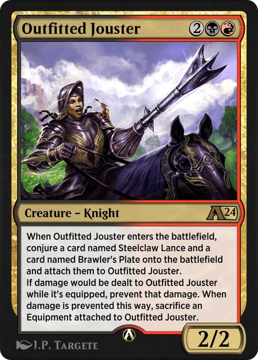 Outfitted Jouster in the group Magic the Gathering / Types / Colors / Multicolors / B, R at Proxyprinters.com (61647)