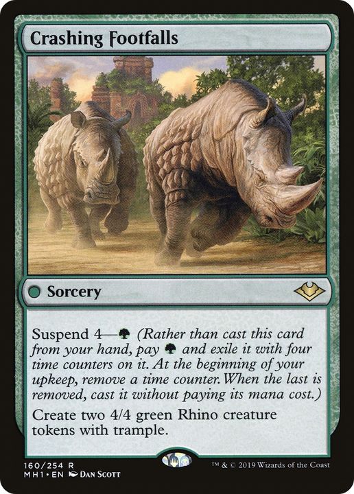 Crashing Footfalls in the group Magic the Gathering / Types / Colors / Green at Proxyprinters.com (61717)