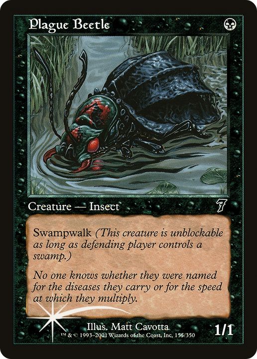 Plague Beetle in the group Magic the Gathering / Types / Colors / Black at Proxyprinters.com (61821)