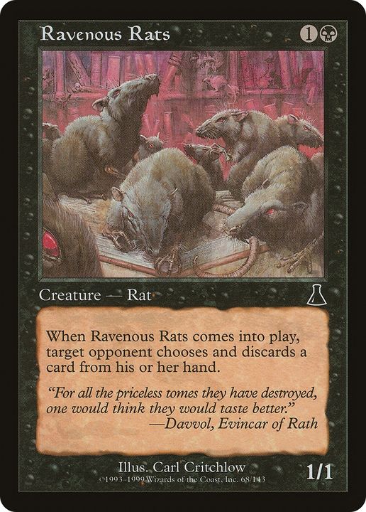 Ravenous Rats in the group Magic the Gathering / Types / Colors / Black at Proxyprinters.com (61828)