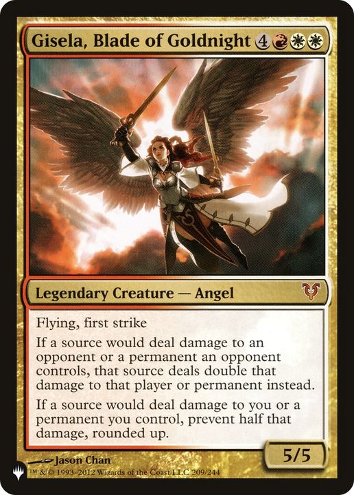 Gisela, Blade of Goldnight in the group Magic the Gathering / Types / Colors / Multicolors / R, W at Proxyprinters.com (61873)