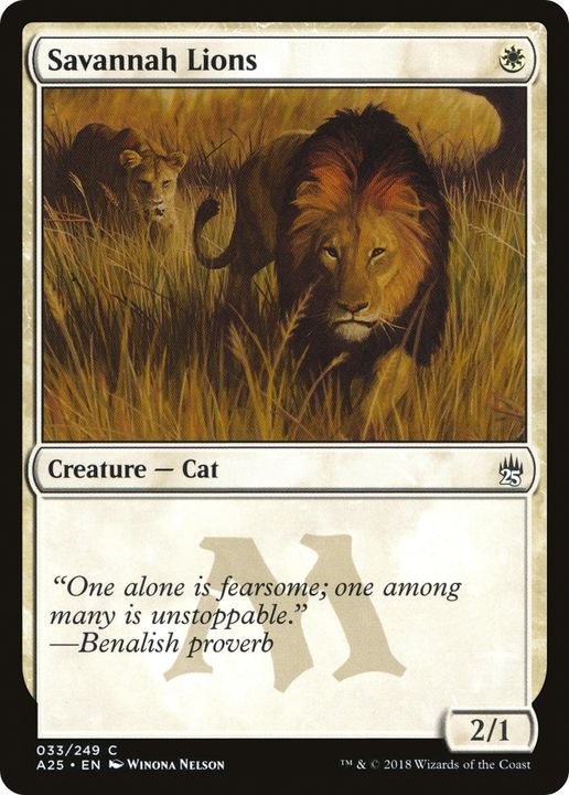 Savannah Lions in the group Magic the Gathering / Sets / Masters Edition III at Proxyprinters.com (61958)