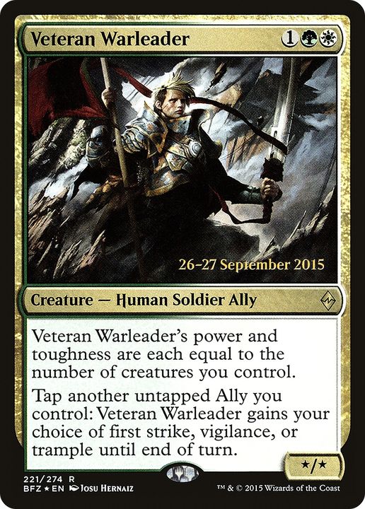 Veteran Warleader in the group Magic the Gathering / Types / Colors / Multicolors / G, W at Proxyprinters.com (62088)