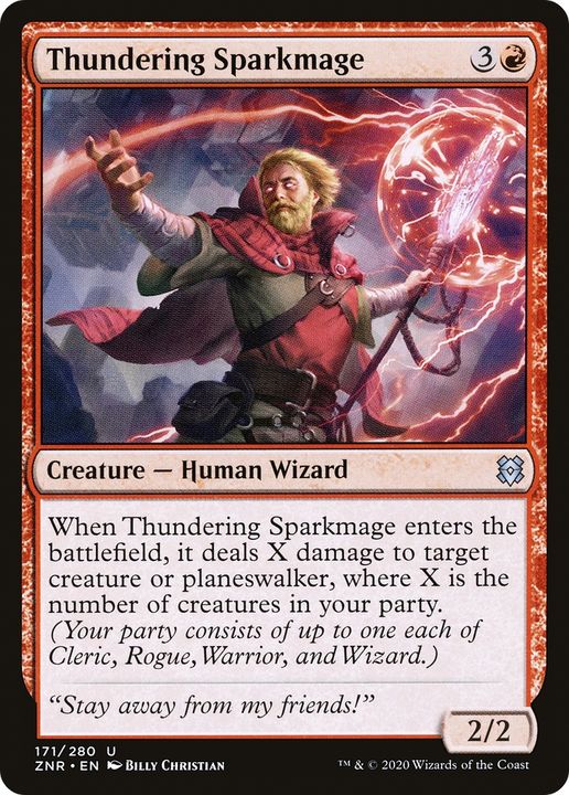 Thundering Sparkmage in the group Magic the Gathering / Types / Creatures / Wizard at Proxyprinters.com (62129)