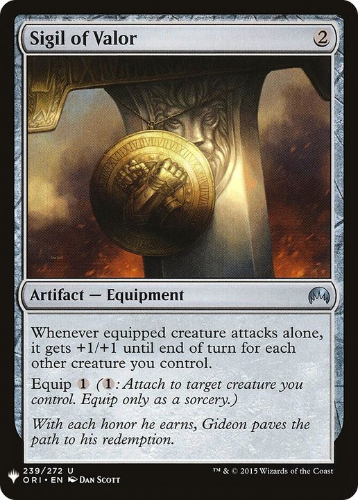 Sigil of Valor in the group Magic the Gathering / Types / Artifacts / Artifact at Proxyprinters.com (62149)