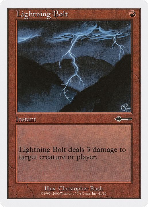 Lightning Bolt in the group Magic the Gathering / Types / Colors / Red at Proxyprinters.com (62150)