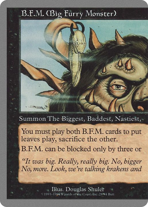 B.F.M. (Big Furry Monster) in the group Magic the Gathering / Types / Colors / Black at Proxyprinters.com (62158)