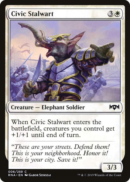 Civic Stalwart in the group Magic the Gathering / Types / Colors / White at Proxyprinters.com (62370)