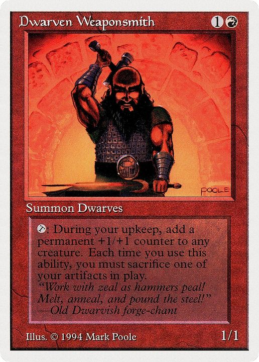 Dwarven Weaponsmith in the group Magic the Gathering / Sets / Summer Magic / Edgar at Proxyprinters.com (62381)