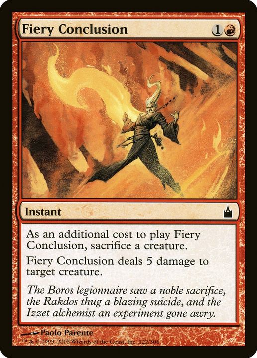 Fiery Conclusion in the group Magic the Gathering / Sets / Ravnica: Clue Edition Front Cards at Proxyprinters.com (62403)