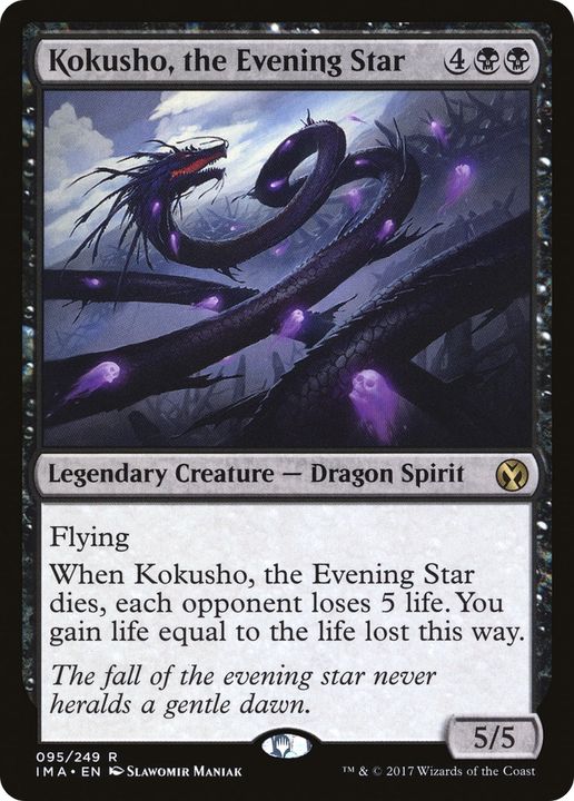 Kokusho, the Evening Star in the group Magic the Gathering / Types / Colors / Black at Proxyprinters.com (62644)