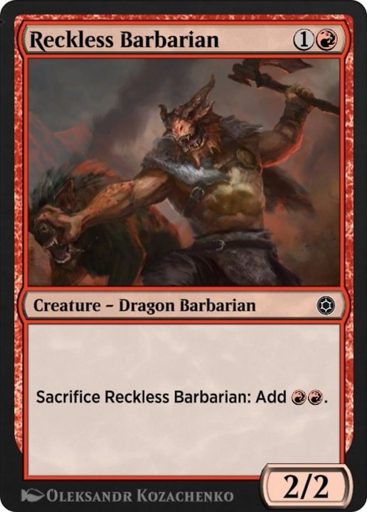 Reckless Barbarian in the group Magic the Gathering / Sets / Alchemy Horizons: Baldur's Gate at Proxyprinters.com (62649)