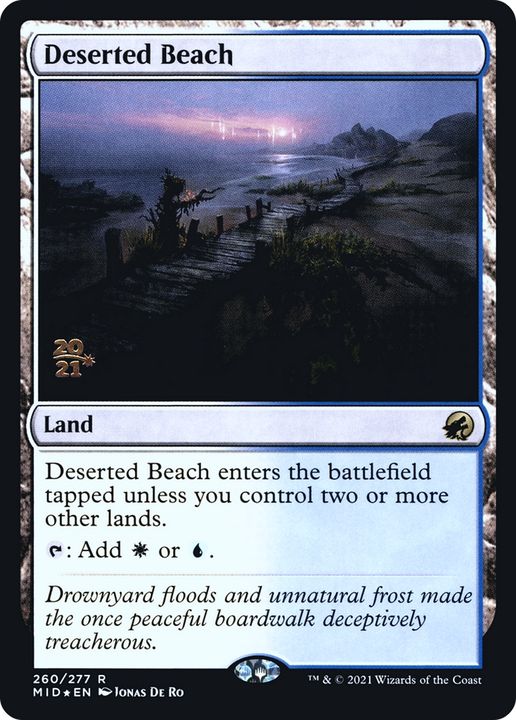 Deserted Beach in the group Magic the Gathering / Sets / Innistrad: Midnight Hunt Promos at Proxyprinters.com (62675)