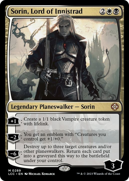 Sorin, Lord of Innistrad in the group Magic the Gathering / Types / Colors / Multicolors / B, W at Proxyprinters.com (62737)