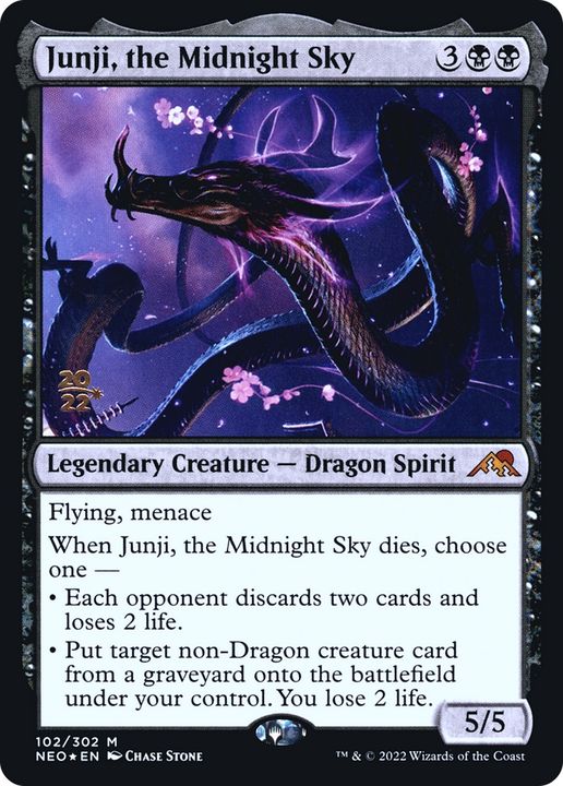 Junji, the Midnight Sky in the group Magic the Gathering / Sets / Kamigawa: Neon Dynasty Promos at Proxyprinters.com (62827)