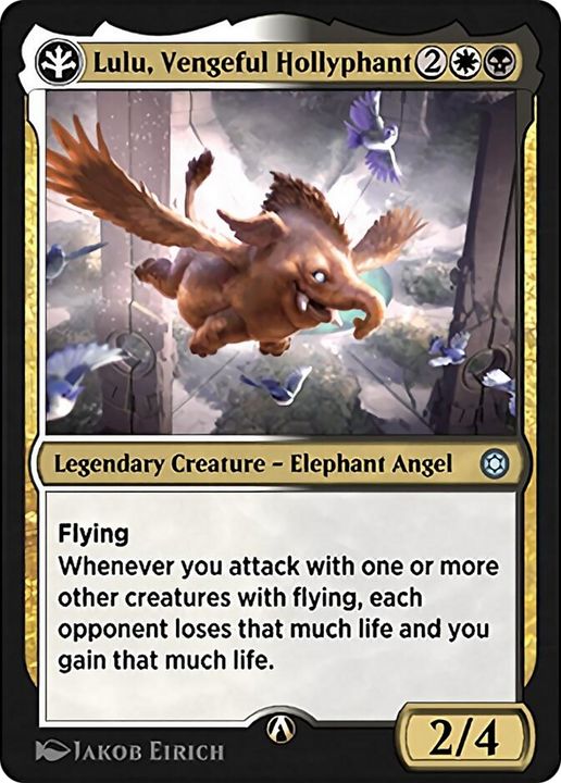 Lulu, Vengeful Hollyphant in the group Magic the Gathering / Types / Colors / Multicolors / B, W at Proxyprinters.com (62865)