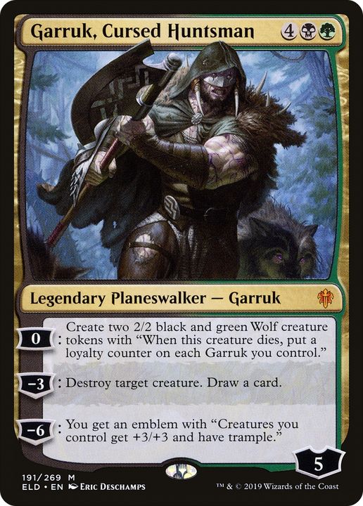 Garruk, Cursed Huntsman in the group Magic the Gathering / Sets / Throne of Eldraine at Proxyprinters.com (62887)