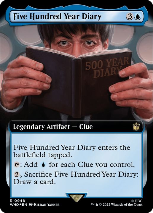 Five Hundred Year Diary in the group Magic the Gathering / Types / Artifacts / Legendary Artifact at Proxyprinters.com (62913)