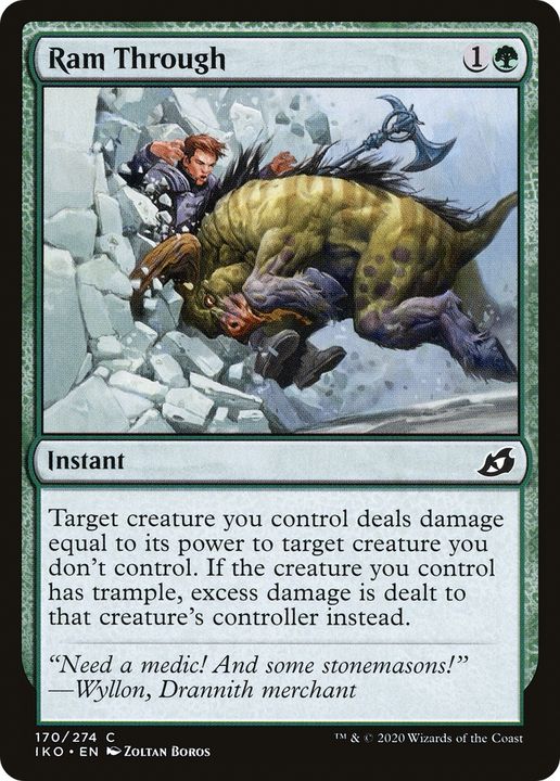 Ram Through in the group Magic the Gathering / Types / Colors / Green at Proxyprinters.com (62925)