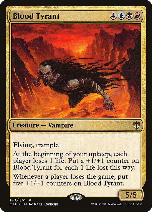 Blood Tyrant in the group Magic the Gathering / Types / Colors / Multicolors / B, R, U at Proxyprinters.com (62963)