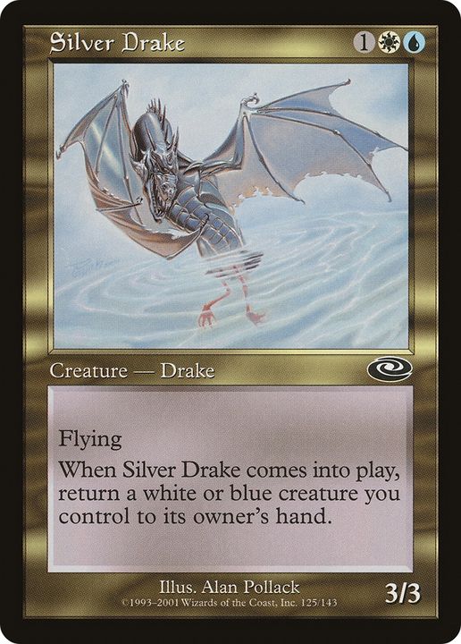 Silver Drake in the group Magic the Gathering / Types / Colors / Multicolors / U, W at Proxyprinters.com (62983)