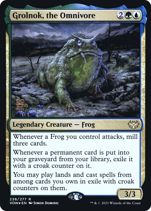 Grolnok, the Omnivore in the group Magic the Gathering / Types / Colors / Multicolors / G, U at Proxyprinters.com (63045)