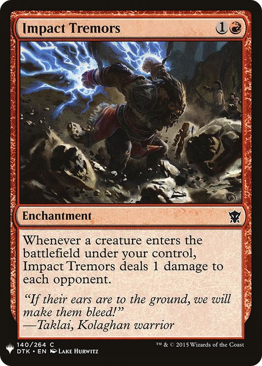 Impact Tremors in the group Magic the Gathering / Sets / The List at Proxyprinters.com (63139)